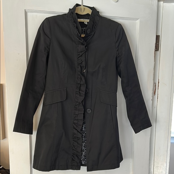 Women's Black Ruffled Jacket - Picture 2 of 6